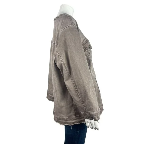 LOGO Lori Goldstein Enzyme Wash Stretch Twill Jacket 26W - Picture 2 of 9